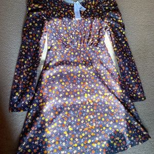 Floral Long-sleeve Topshop Dress